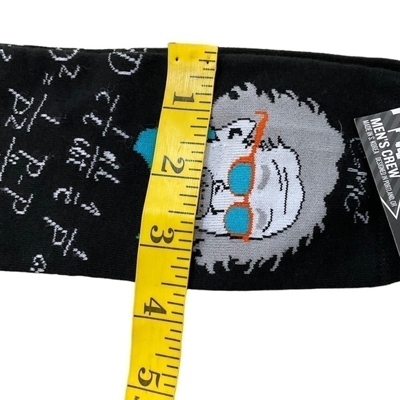 RELATIVELY Cool Socks Men’s Crew Sock it to me Albert Einstein size 7-13 - Picture 10 of 10